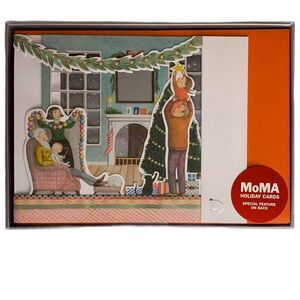 MoMA Pop Up Holiday Cards Deck The Halls 8 Cards Envelopes Modern Art NEW‎ 2016